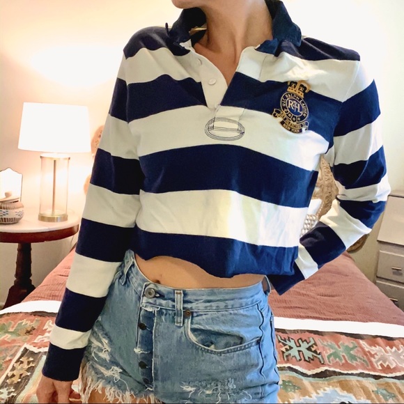 Ralph Lauren Tops - Ralph Lauren Cropped Rugby polo